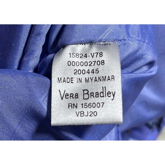 Vera Bradley Quilted Tote Bag and Wallet Set Floral Lavender Purple - Picture 8 of 8